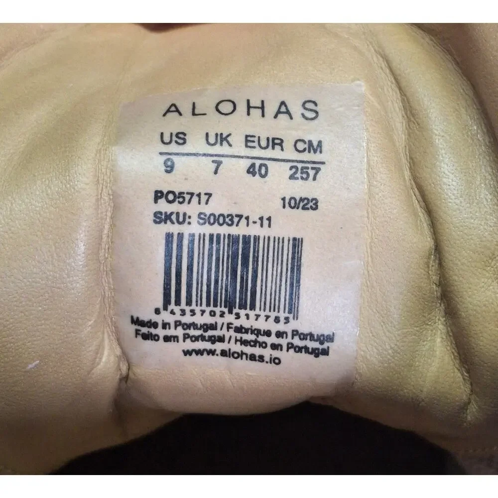 ALOHAS TB.87 Low Top Sneakers Quarry Leather Suede Made Portugal Size 9
